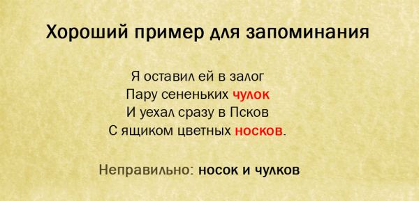 Штопка чулков или чулок как правильно пишется